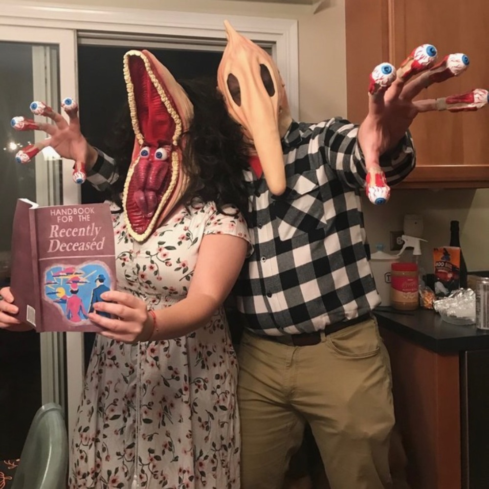 Beetlejuice Adam Maitland halloween costumbre mask shirt set